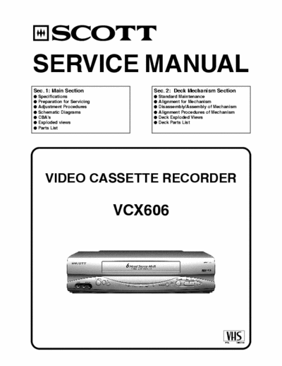 SCOTT VCX-606 Service Manual VHS Recorder - (4.894Kb) 3 Part File - pag. 76